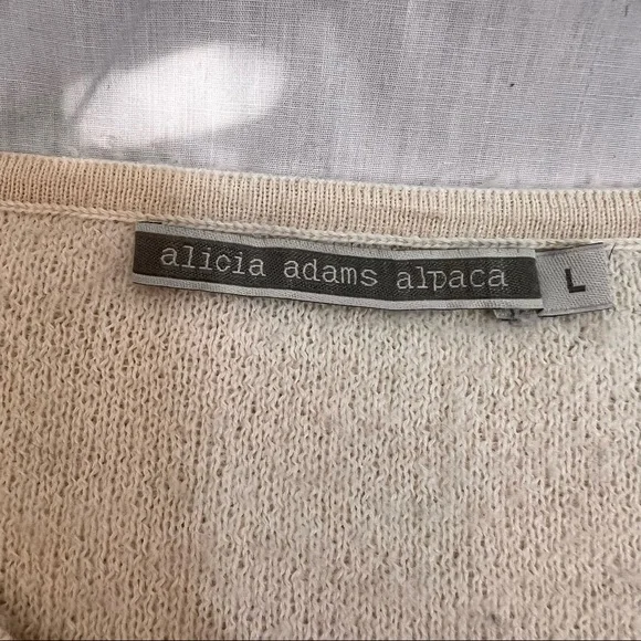 Alicia Adams Alpaca Cream and Tan Sweater - Picture 2 of 8